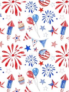 Red & Blue Patriotic Drop Earrings